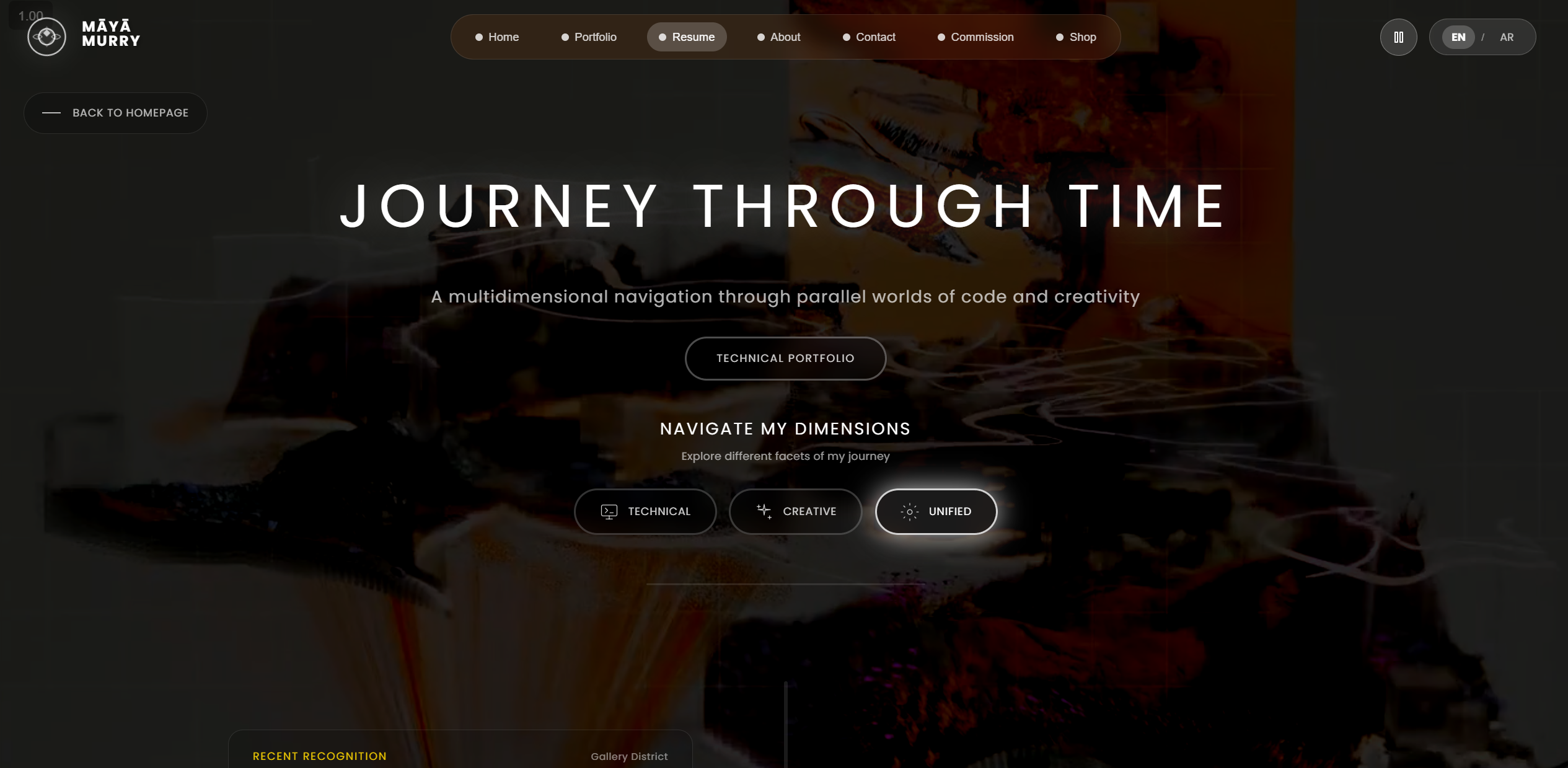Artist Portfolio Website preview